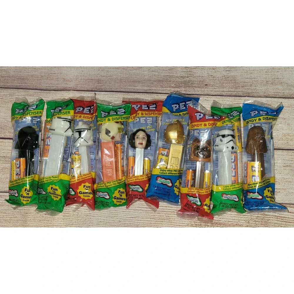 VTG Star Wars PEZ Dispenser Store Counter Display 9 Ct. Box. Open Box Sealed PEZ
